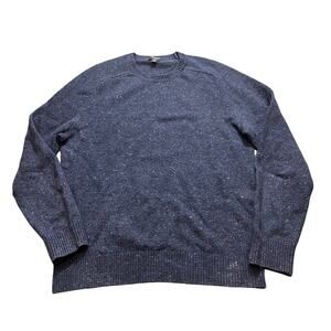 Todd‎ Snyder Donegal Crewneck Sweater in Navy Wool Blend Pullover Preppy Medium